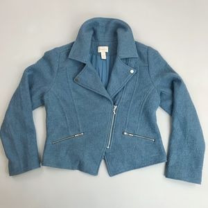CHICO'S Montauk Wool Moto Jacket